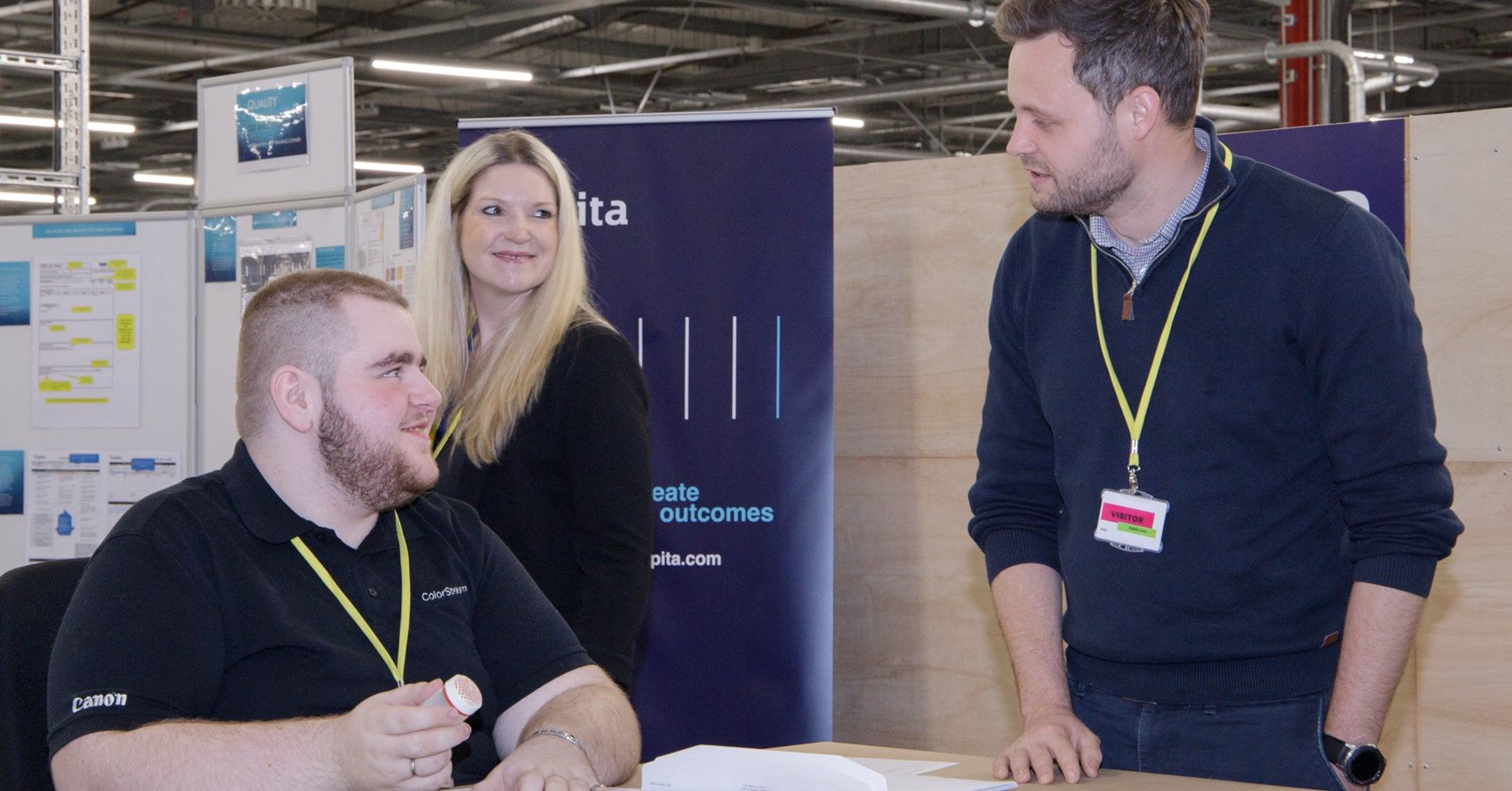Ben Bradley meets candidates taking part in Capita supported internships in association with Vision West