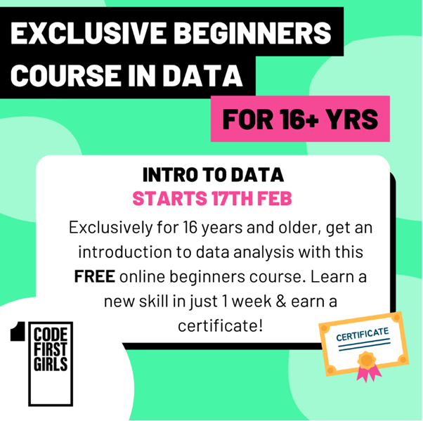 Code First Girls Free Data Taster Course