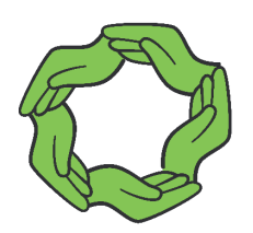 Hands linked to form a circle