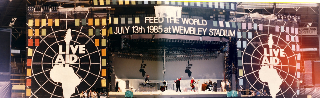 Live Aid 1985 - Wembley Stadium stage and crowd