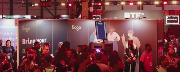 Sage stand at Black Tech Fest 2025