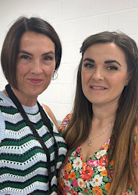 Milly with her line manager, Tina