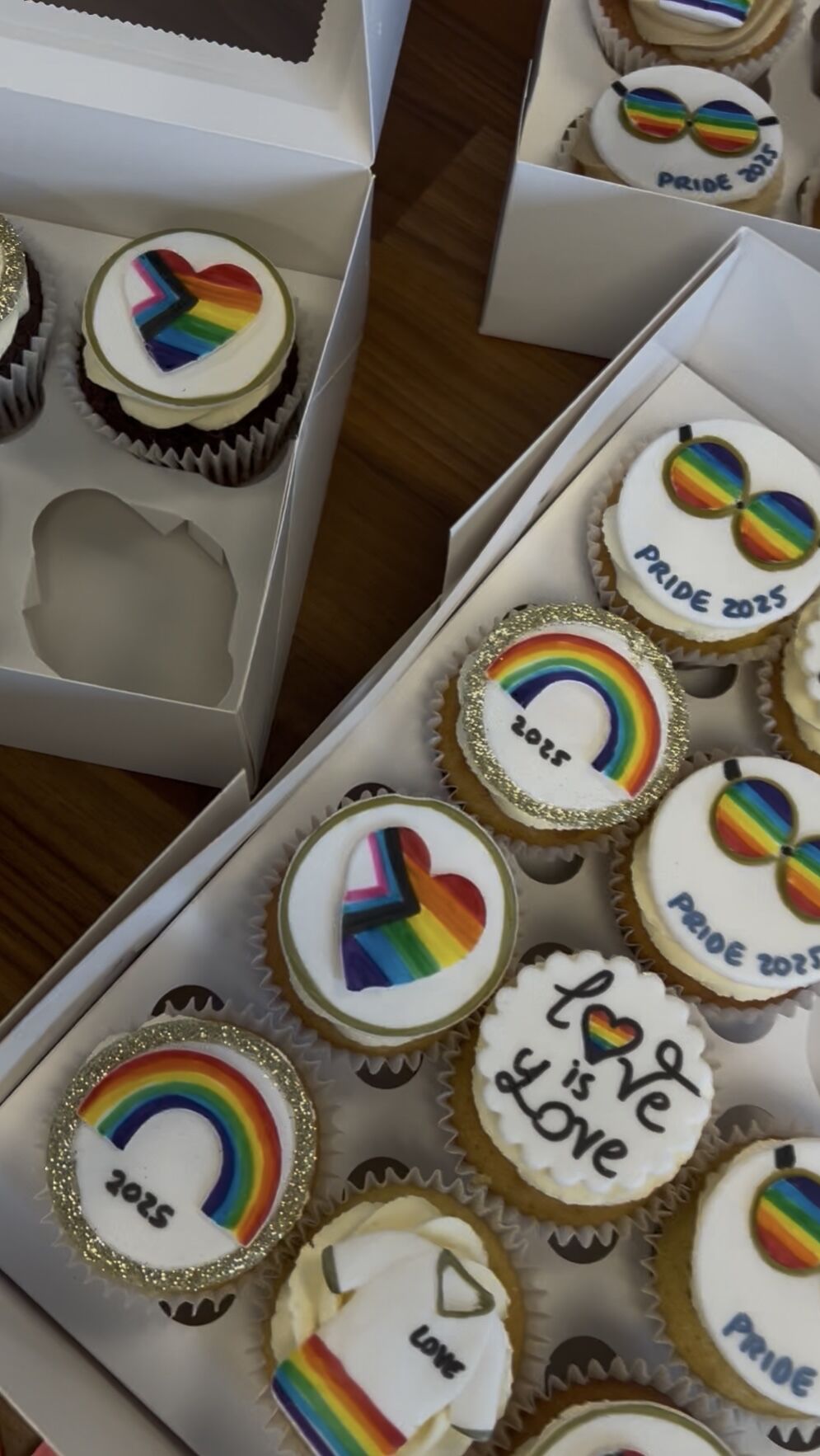 Baked goods with Pride flag