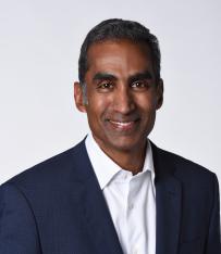 Bob wearing a suite and no tie