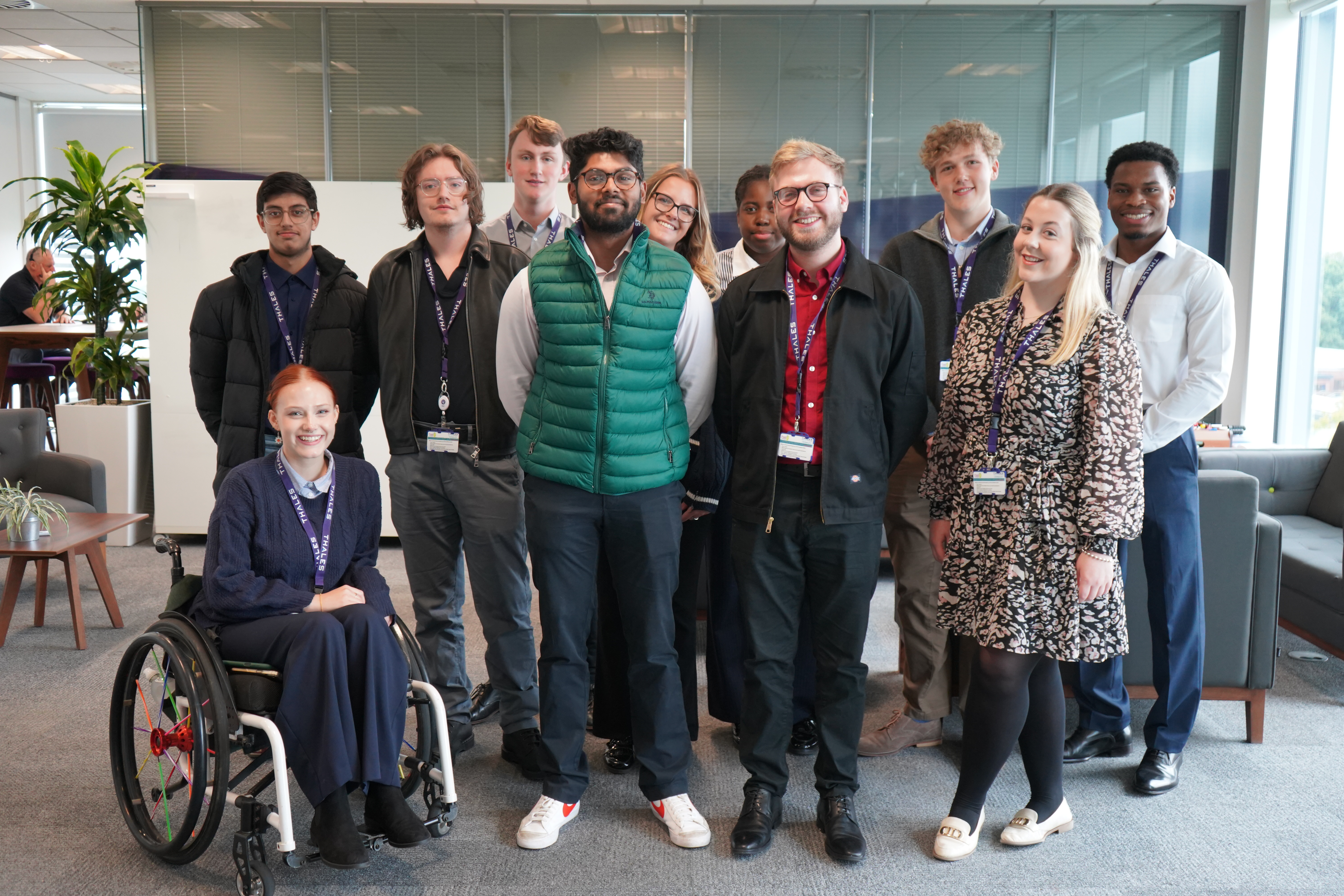 Group photo of Thales staff members