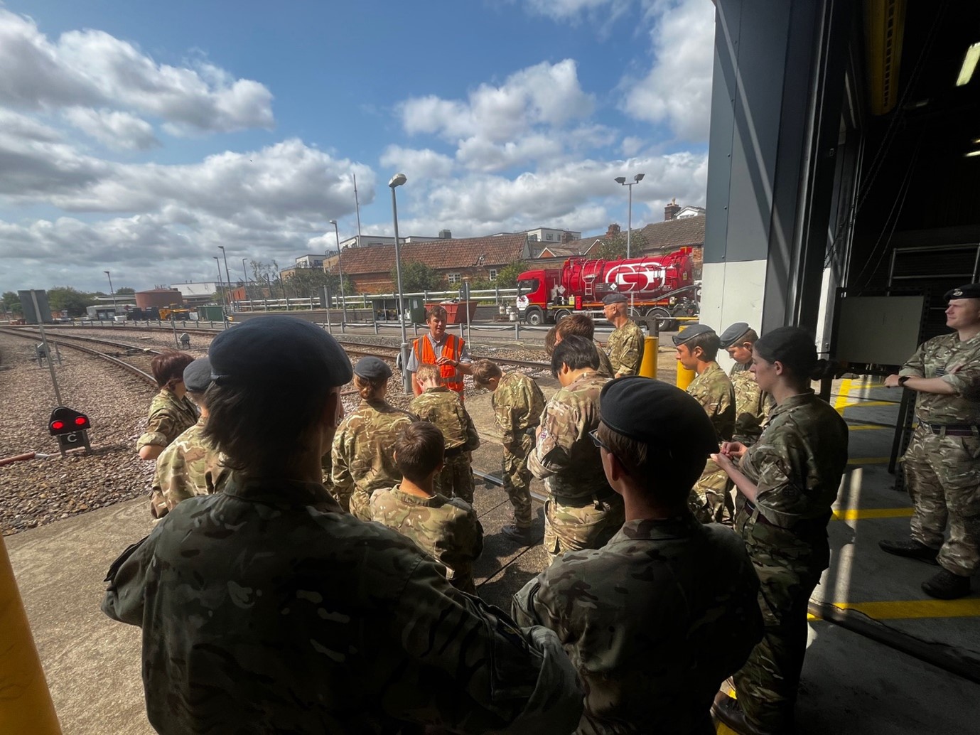 Cadets being introduced to working with SWR