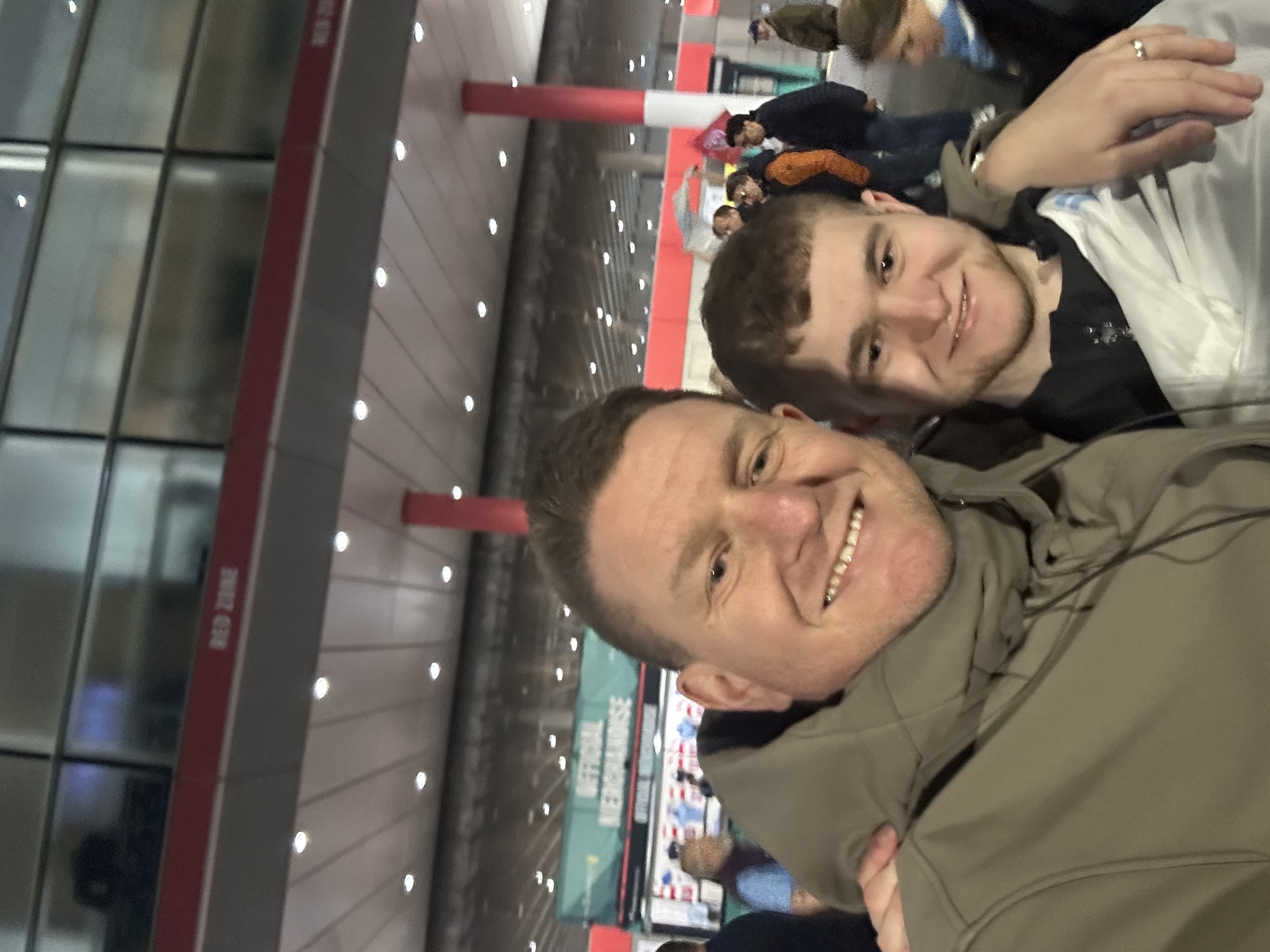 Stuart Jones and his son