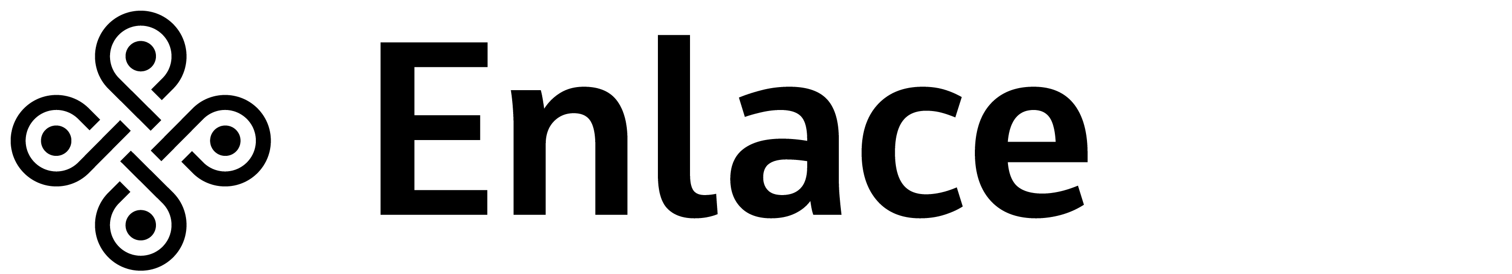 black and white enlace logo