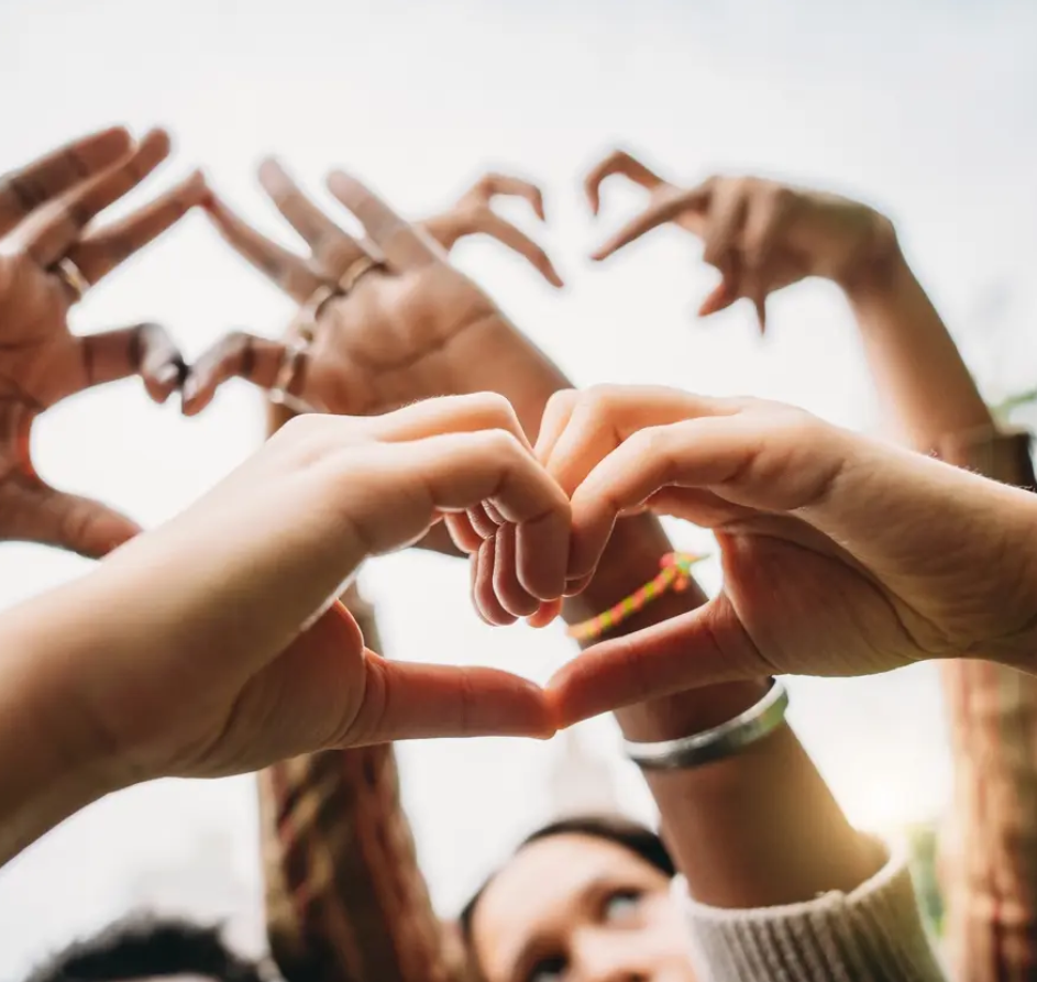 Hands forming a heart
