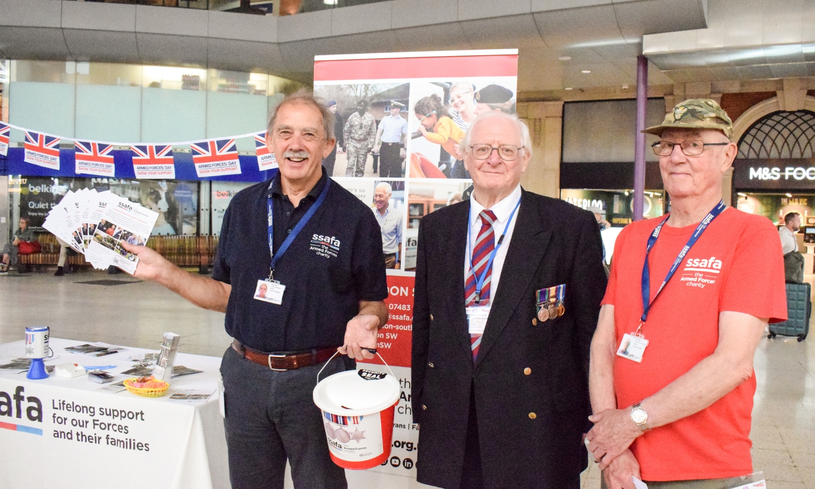 SWR celebrating ex-armed forces at Waterloo station