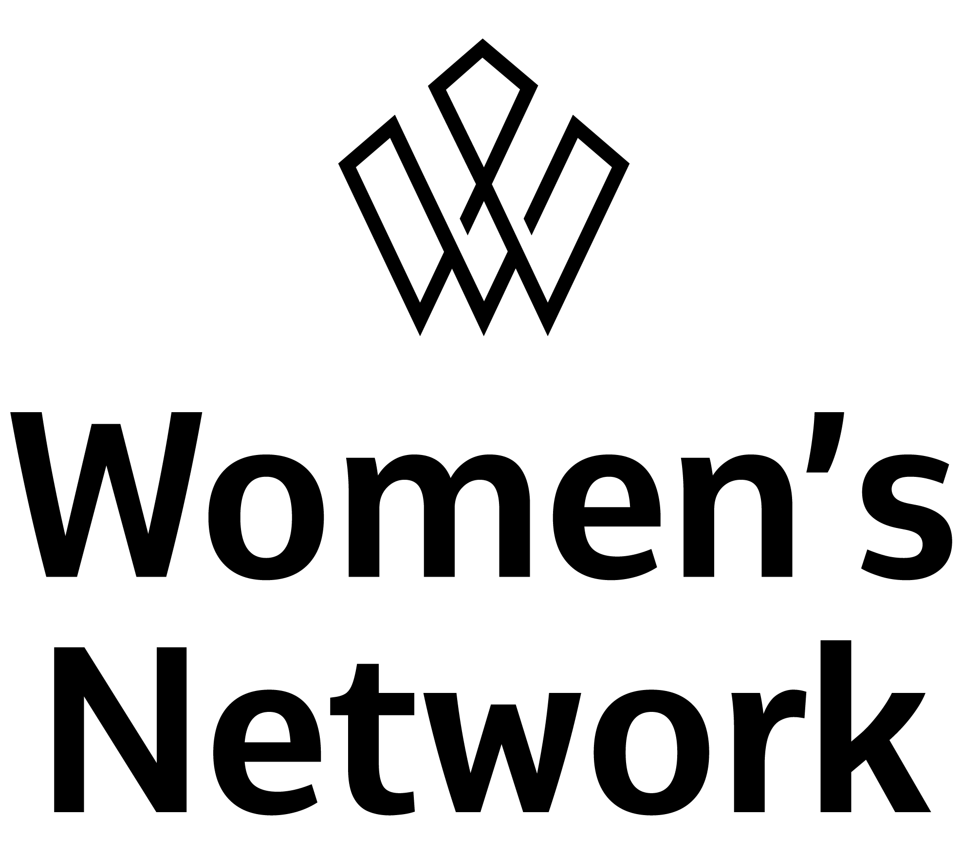 black and white women's network logo
