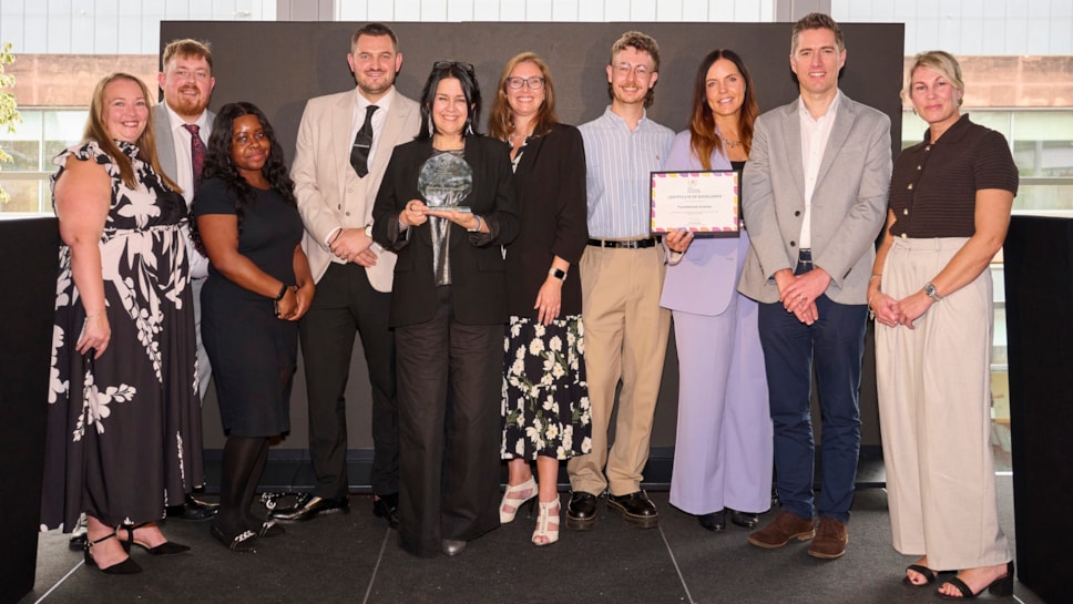 The TPE employer team with their award