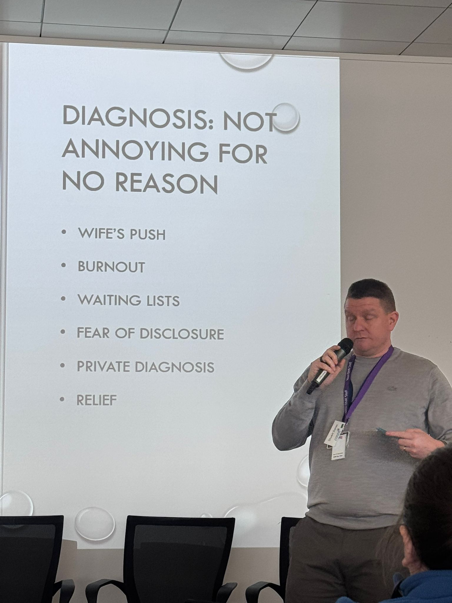 Stuart Jones talking at the Neurodiversity and Rail Conference