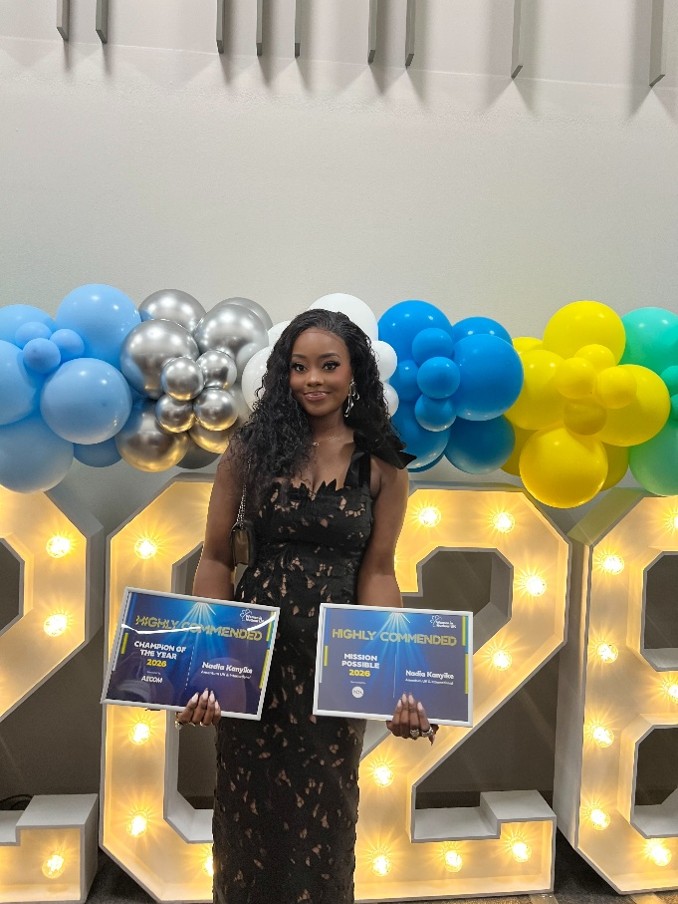 Nadia at the Women in Nuclear awards