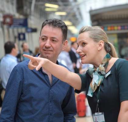 GWR staff member assiting a client