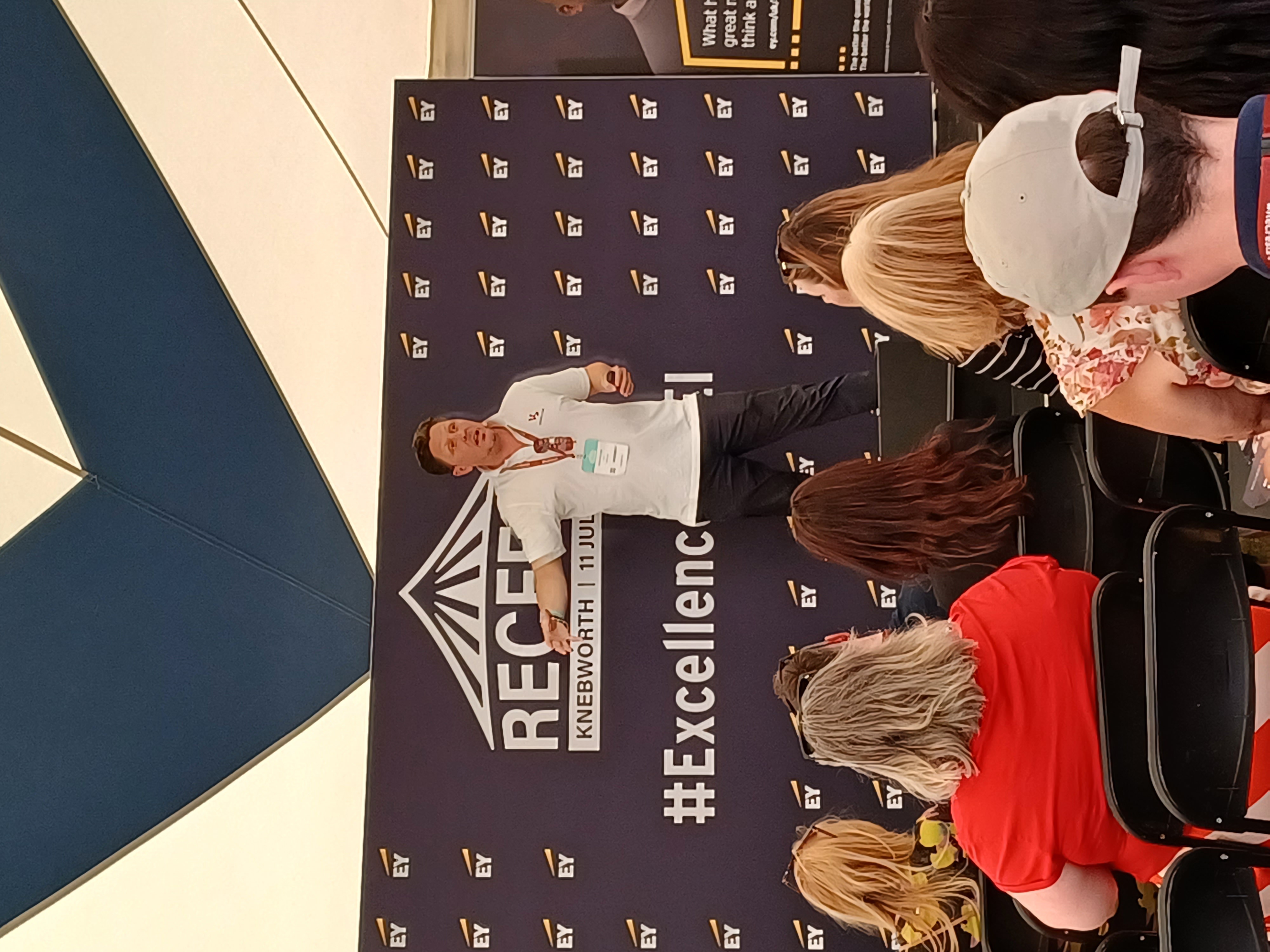 Morgan Lobb at the Excellence in DE&I stage
