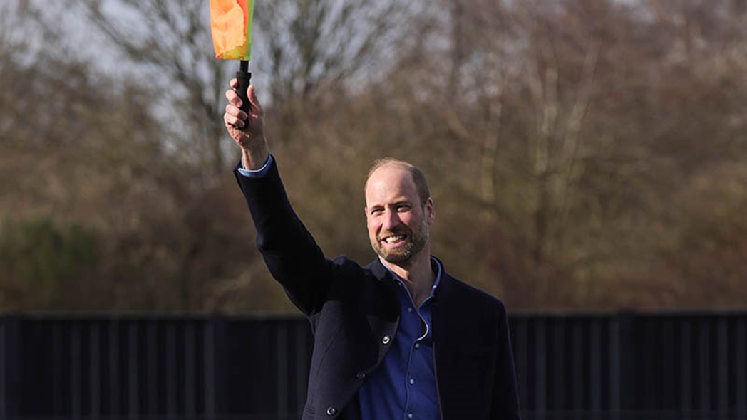 The FA's Patron was put to the test as an assistant referee