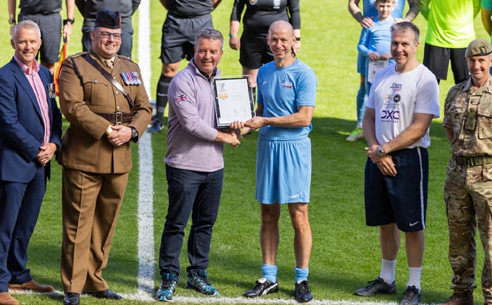 DXC were presented with the award at Old Trafford Football Ground, during a match day hosted by the company