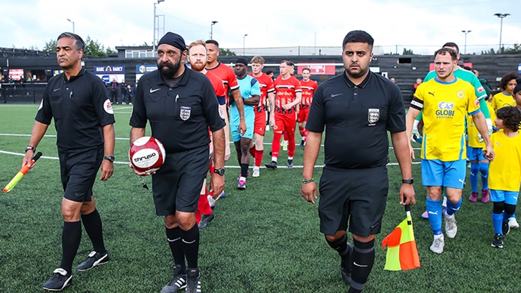 Referee walk out