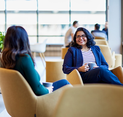 Female colleagues at Thales