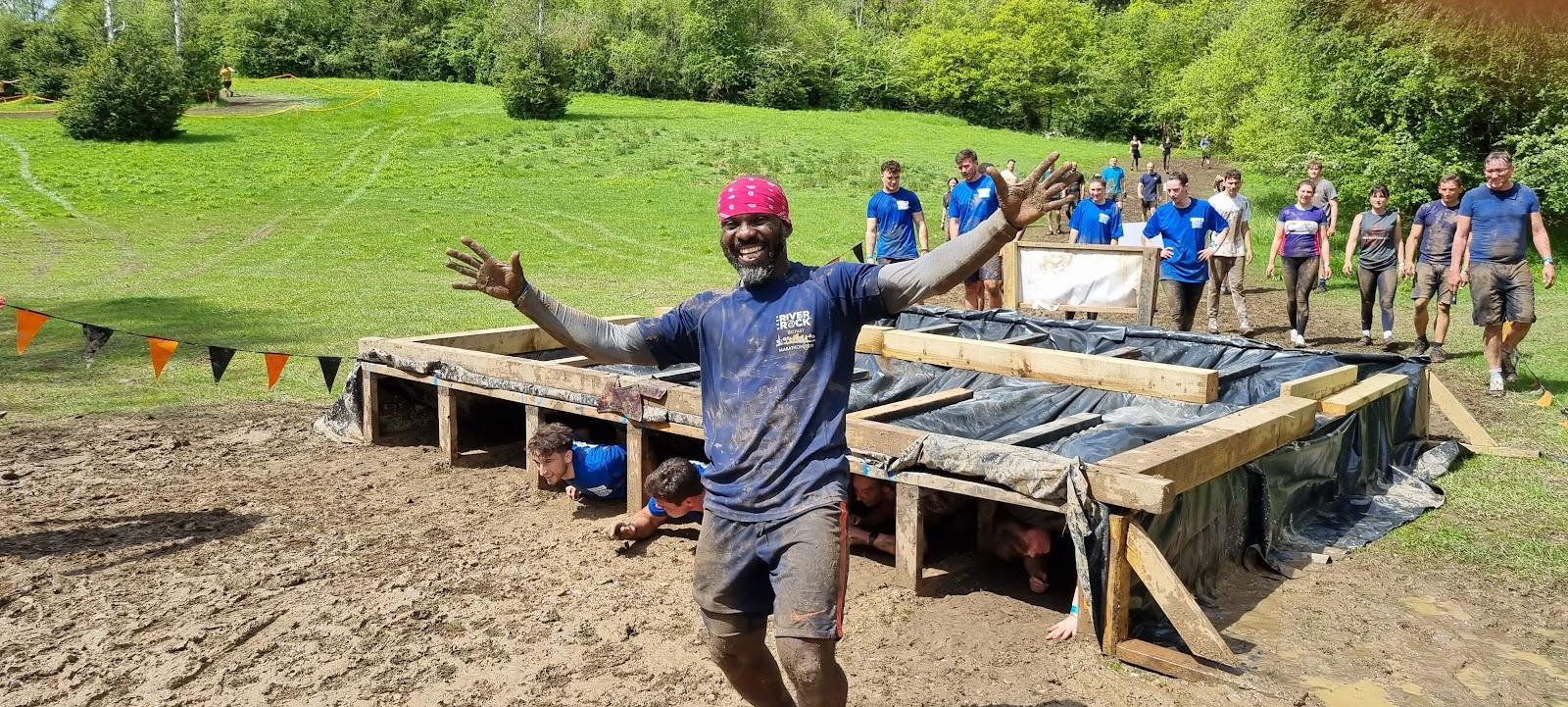 Haymarket team at Tough Mudder challenge