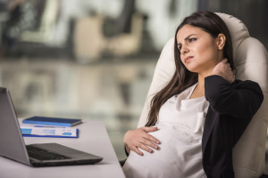 Image of pregnant women at work