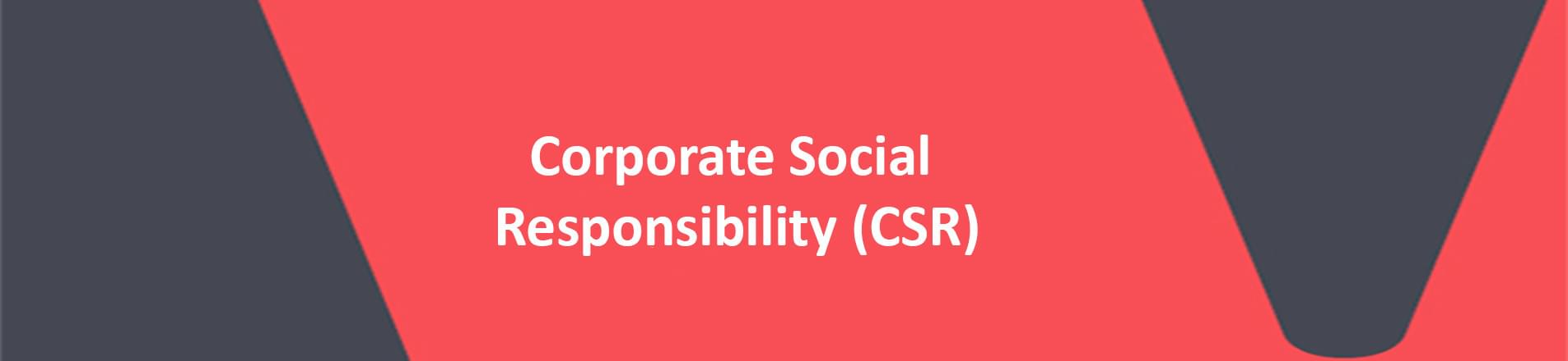 corporate social responsibility banner Image of the words corporate social responsibility