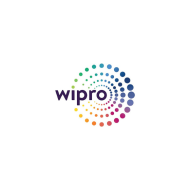 Wipro logo, rainbow dot effect in spiral circle. Wipro logo, rainbow dot effect in spiral circle.