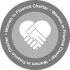 Image of the Women In Finance Charter Signatory logo. This shows the silhouettes of two hands shaking, to form the shape of a heart.