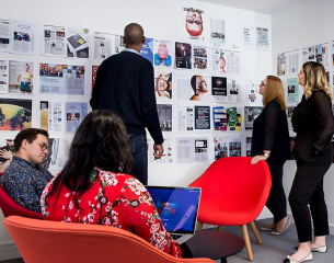 Life at Haymarket - Haymarket employees in breakout area
