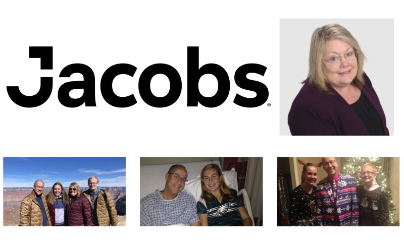 Three thumbnail pictures.  The far left is a picture of a white family of  4 people.  The middle image shows an older white man in a hospital gown smiling at the camera next to a young white female in a tshirt smiling at the camera.  The far right image is of an older  white man with is 2 children, 1 male, 1 female, all wearing Christmas.  Stood in front of a Christmas tree smiling at the camera jumpers