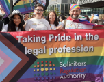 Birmingham Pride - SRA colleagues with banner
