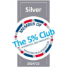 Silver membership status in The 5% Club’s 2024-25 Employer Audit Scheme