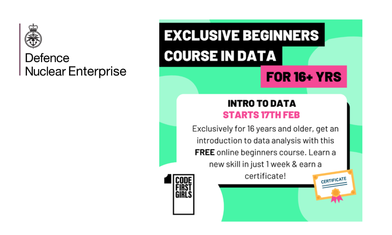 Code First Girls Free Data Taster Course