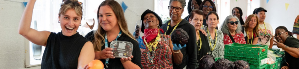 Southern Housing female staff and residents - Food bank