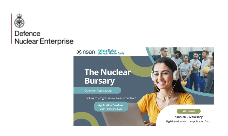 Applications are now Open for the Nuclear Bursary to Support Aspiring Nuclear Professionals