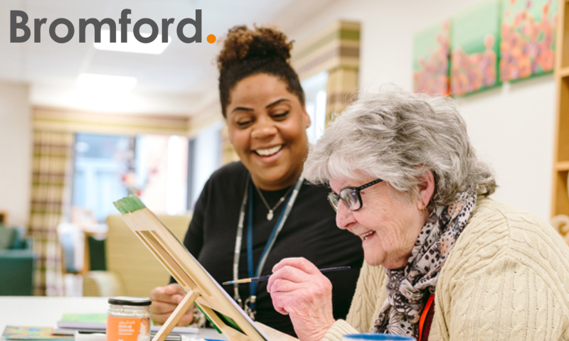 Female Bromford support worker and older client
