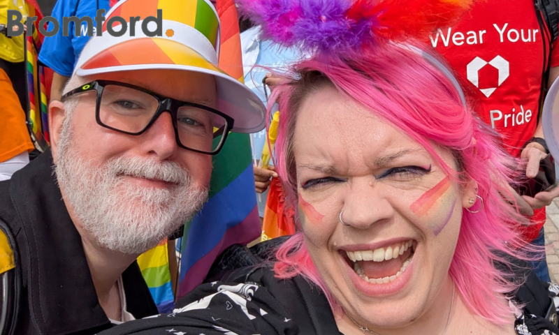 Bromford colleagues wearing their Pride in Birmingham