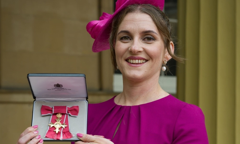 Photo of Ruth with her OBE