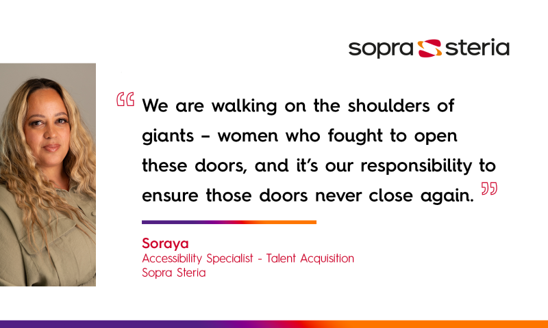 Soraya Twiddy is an Accessibility Champion in Sopra Steria’s recruitment team.