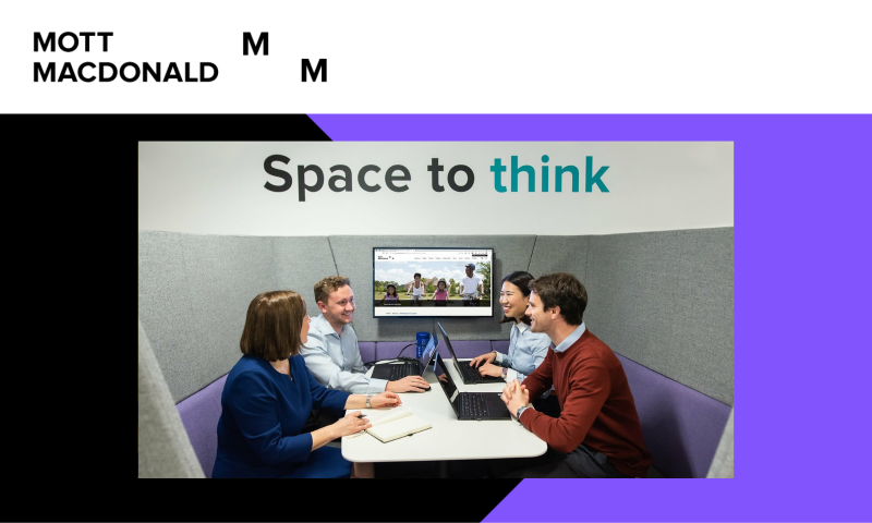 Mott MacDonald people in a meeting room.