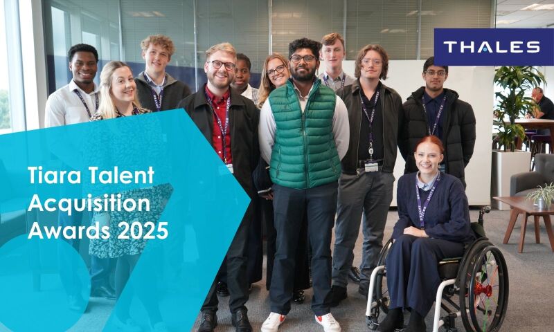 Thales Shortlisted for the Early Careers Award at Tiara Talent Acquisition Awards 2025!