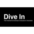 Colour Scheme: The logo uses a stark black-and-white palette. The white text against a solid black rectangular background provides maximum impact and clear visibility.  Typography:  Main Title: "Dive In" is written in a bold, clean sans-serif typeface. The capitalization of both words gives it the feel of a formal title or a call to action.  Tagline: Beneath the main title is the descriptive text: "The Festival for Diversity & Inclusion in Insurance." This is set in a smaller, lighter weight of the same sans-serif font, ensuring the primary name remains the focal point.  Layout: The text is left-aligned within the black block, creating a modern, structured look that feels organised and reliable.