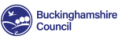 Visual Components The Emblem (Left): A circular badge containing a stylized landscape scene.  The Swan: A silhouette of a swan in flight occupies the upper left quadrant, a traditional symbol of Buckinghamshire.  The Landscape: The lower half depicts rolling hills with three simplified trees on the right and a winding river or path at the very bottom.  The Typography (Right): The words "Buckinghamshire Council" are set in a bold, sans-serif typeface. The text is left-aligned and stacked vertically, with "Buckinghamshire" on the top line and "Council" on the bottom.