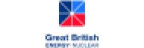 The image features the official logo and wordmark for Great British Energy | Nuclear, set against a clean, plain white background. The design combines a geometric graphic emblem on the left with bold, clear typography on the right.  Visual Elements The Graphic Emblem (Left):  A square symbol made up of eight triangular segments converging towards a central point, evocative of a stylized starburst or a abstract representation of the Union Jack flag.  Colour Palette: The triangles are arranged in blocks of colour—dark navy blue in the top-left and bottom-left quadrants, vibrant bright blue in the top-right, and vivid red in the bottom-right.  Thin white gridlines separate the individual triangles, meeting at a soft, glowing white starburst effect at the centre.  The Typography (Right):  Main Title: The words "Great British" are displayed prominently in a large, bold, dark navy blue sans-serif font.  Subtitle: Below this, in a slightly lighter, capitalised font, reads "ENERGY | NUCLEAR".  The word "ENERGY" is in bold navy blue, followed by a vertical dividing bar, and "NUCLEAR" is rendered in a slightly thinner navy blue weight.