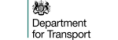 This is the official logo of the UK Government's Department for Transport, set in the standard GOV.UK visual identity framework.  Key Visual Elements  Vertical Bar: A solid, dark green vertical line borders the left-hand side of the logo, providing the ministerial department's specific colour identifier.  Royal Coat of Arms: Positioned at the top right of the vertical bar is a black-and-white depiction of the UK Royal Coat of Arms, featuring the crowned lion and unicorn supporting the central shield.  Typography: Beneath the crest, the text "Department for Transport" is displayed across two lines in black sans-serif font (Transport/GDS Transport typeface), rendered in sentence case.