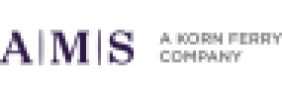 This logo features a clean, horizontal corporate layout split into two primary components:  Primary Monogram (Left): Displays the capital letters A, M, and S in a deep dark purple serif typeface. Each letter is divided by a slender, vertical line segment, giving it a structured, framed appearance.  Tagline Text (Right): Positions the text "A KORN FERRY COMPANY" aligned to the right of the monogram in a light grey, clean sans-serif typeface split across two lines.  The overall design combines classic typography with modern spacing on a stark white background.