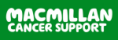 This image displays the logo for Macmillan Cancer Support.  Text & Typography: The text is written in all-capital letters using a distinct, rounded, hand-drawn white typeface. The word "MACMILLAN" is featured prominently on the top line in a larger font size, with "CANCER SUPPORT" positioned directly underneath in a slightly smaller, matching font.  Colour Scheme: Bold, white lettering set against a solid, vibrant green background.