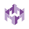 The image features a geometric, 3D cube-shaped logo icon set against a plain white background.   Structure & Shape: The design forms a hexagon with a three-dimensional isometric block/cube illusion. The negative space in the center subtly creates the letter "W".   Stylized Figures: The geometric facets resemble abstract figures of people standing together with raised arms, forming a connected network.   Color Palette: It uses alternating shades of purple—a darker violet and a lighter lavender—separated by thin white dividing lines that give the icon depth and contrast.