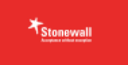 The Stonewall logo that reads Acceptance without exception. 